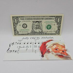 Publix Supermarket Christmas 2006 Santa One Dollar Note Uncirculated NOEL